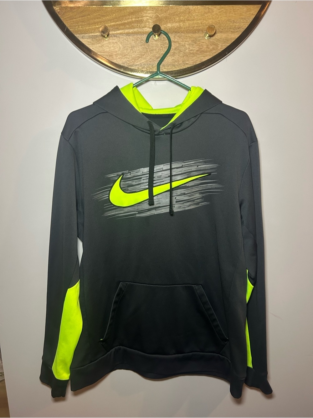 Nike Therma-Fit Black Jacket with Neon Yellow Accents